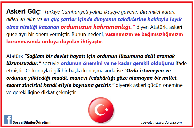 Atatürkçü Düşüncede Askeri Güç