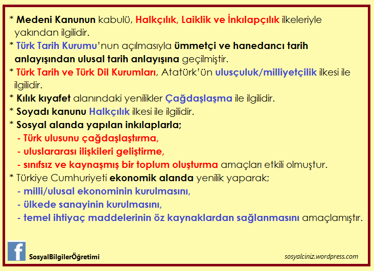 Çağdaş Türkiye Yolunda Adımlar Genel Özellikler-2