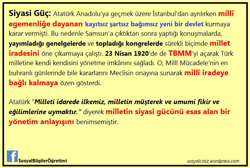 Atatürkçü Düşüncede Siyasi Güç