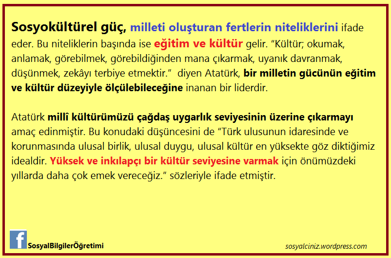 Atatürkçü Düşüncede Sosyokültürel Güç