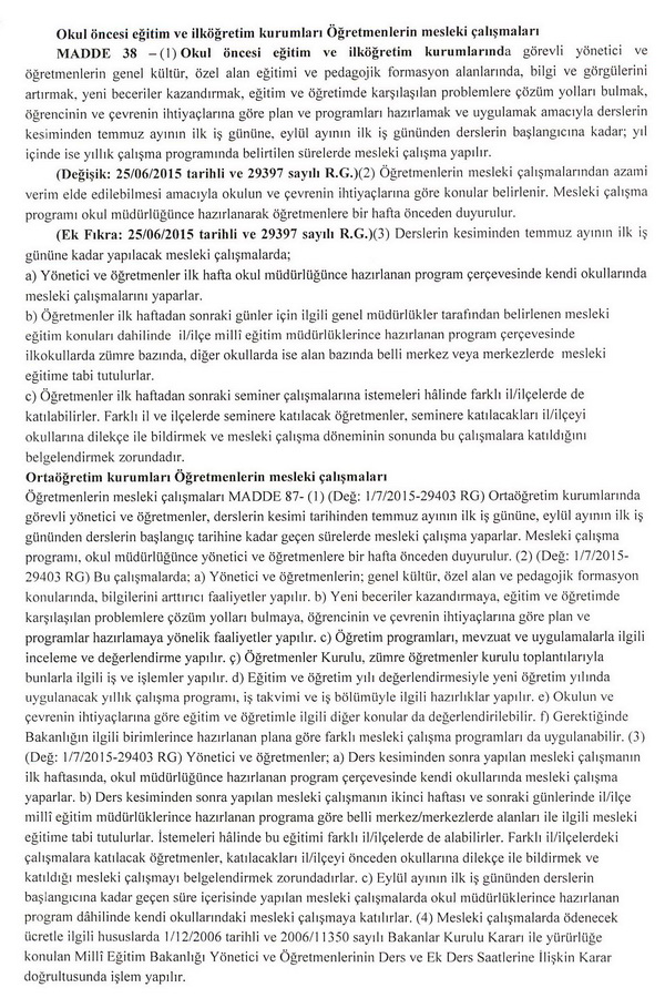 2016 Haziran Mesleki Çalışmalar