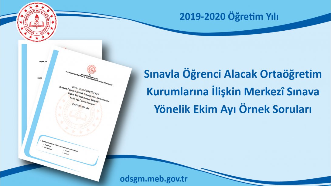 2019-2020 Ekim Ayı LGS Örnek Soruları