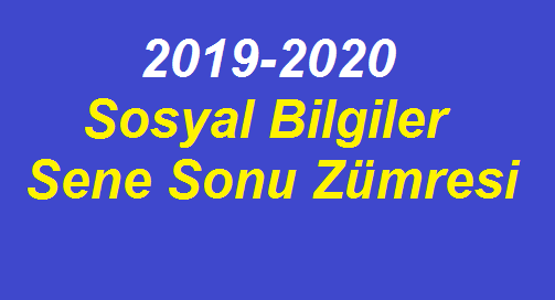 2019-2020 Sosyal Bilgiler Sene Sonu Zümre Toplantısı