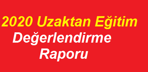 2020 Uzaktan Eğitim Değerlendirme Raporu