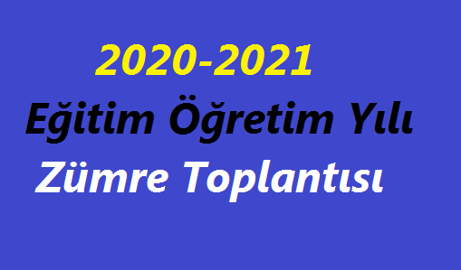2020-2021 Sosyal Bilgiler Sene Başı Sosyal Bilgiler Zümre Toplantı Tutanağı