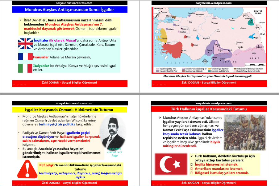 T.C. İnkılap Tarihi ve Atatürkçülük 2.Ünite Milli Uyanış Püf Noktalar