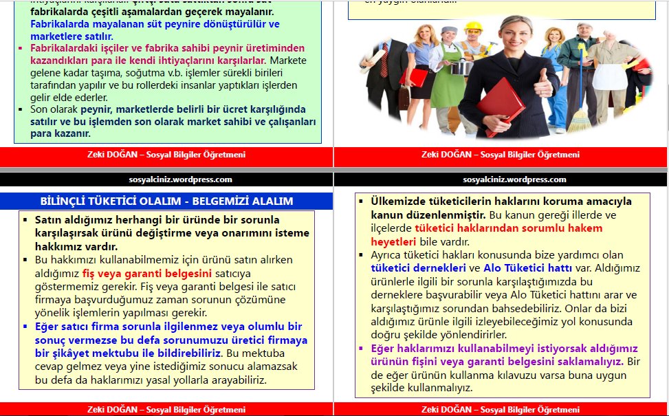 4.Sınıf Sosyal Bilgiler 5.Ünite Telafi Eğitimi Ders Notları