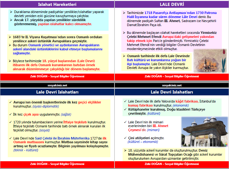 Osmanlı Devletinde Islahat Hareketleri