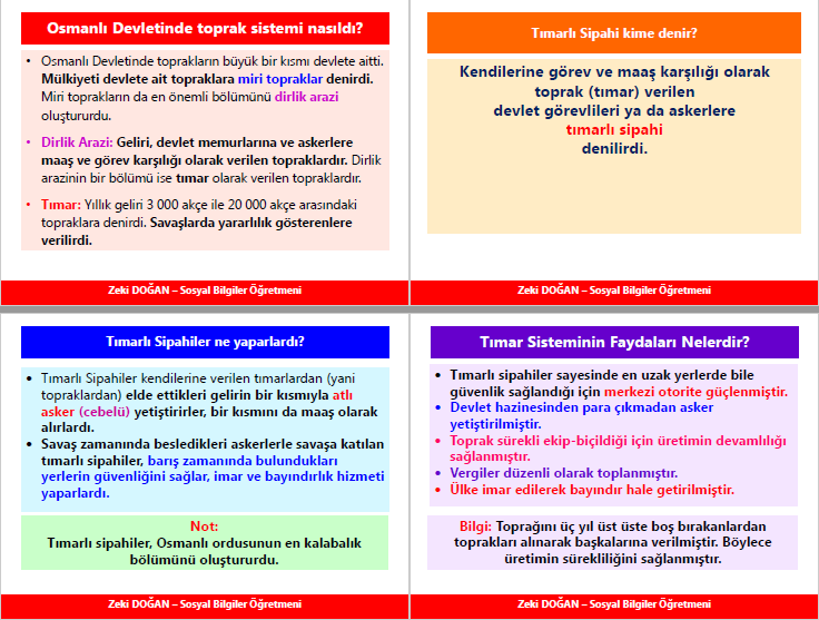 Tımar Sistemi İşleyişi ve Yararları