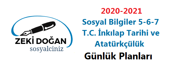 14-18 Aralık Sosyal Bilgiler -T.C. İnkılap Tarihi Günlük Planlar