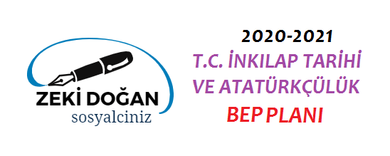 2020-2021 8.Sınıf T.C. İnkılap Tarihi BEP Planı