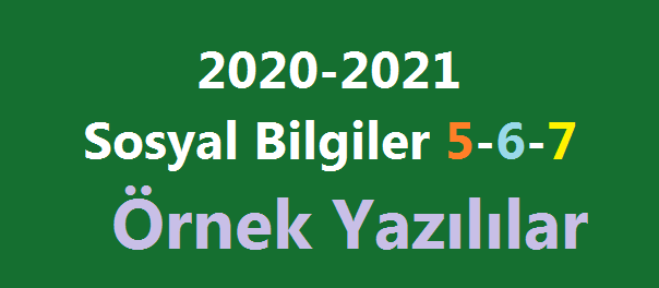 2020-2021 Sosyal Bilgiler 5 1.Dönem Genel Değerlendirme(Yazılı)