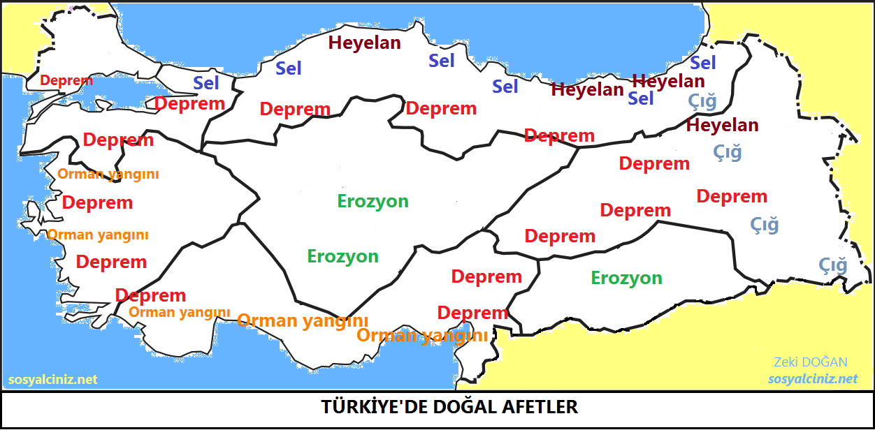 Türkiye Doğal Afetler Haritası