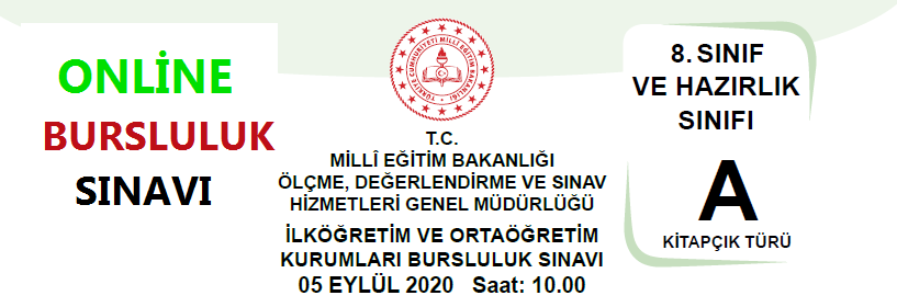 T.C. İnkılap Tarihi 2020 Bursluluk Sınavı Online