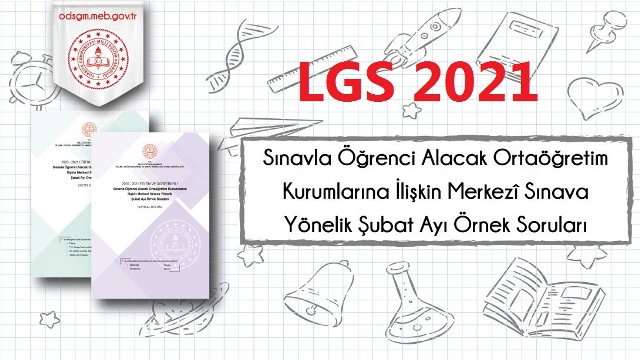 Şubat 2021 LGS MEB Örnek Sorular