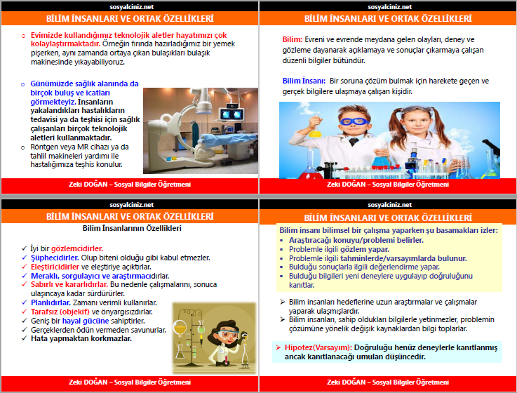 Bilim İnsanlarının Ortak Özellikleri