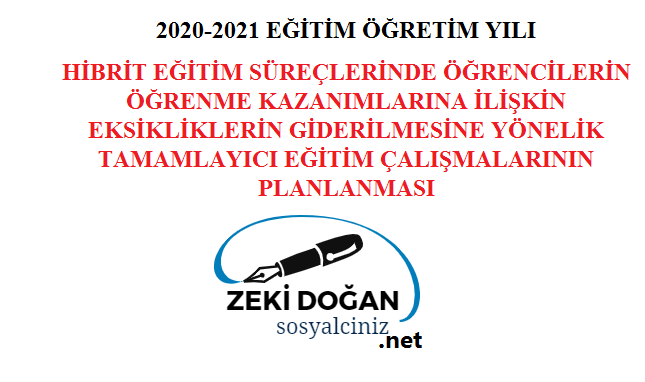 Hibrit Eğitim Süreci Tamamlayıcı Eğitim Planlaması