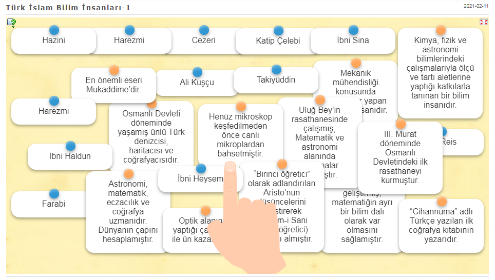 Türk İslam Bilim İnsanları Online Eşleştirme-1