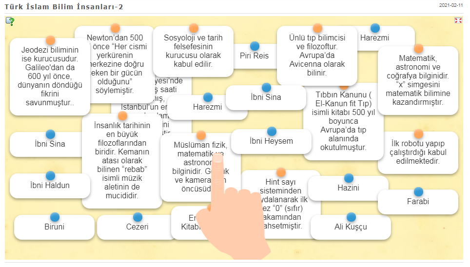 Türk İslam Bilim İnsanları Online Eşleştirme-2