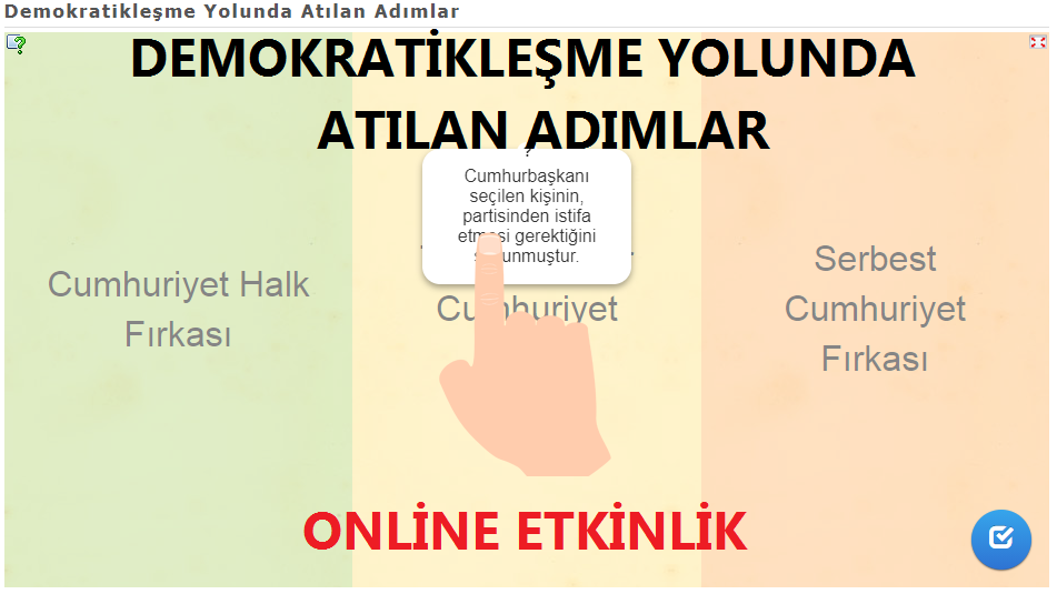 Demokratikleşme Yolunda Adımlar Online Etkinlik