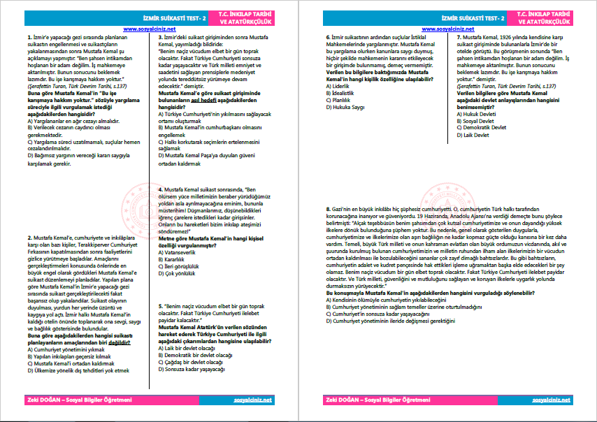 Mustafa Kemal’e Suikast Girişimi Test-2