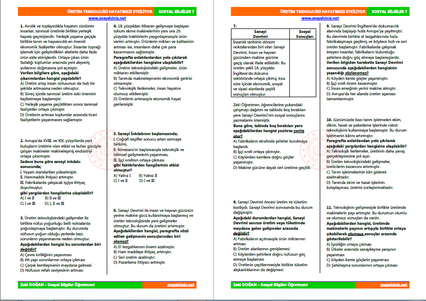 Üretim Teknolojisi Hayatımızı Etkiliyor Test