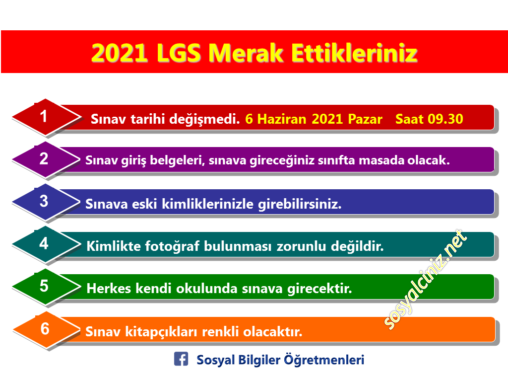 2021 LGS Önemli Bilgiler
