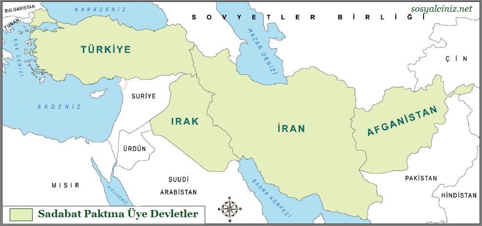Sadabat Paktı Haritası