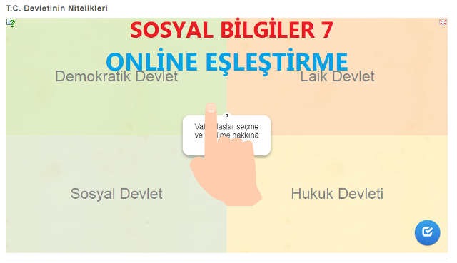 T.C. Devletinin Nitelikleri Online Eşleştirme
