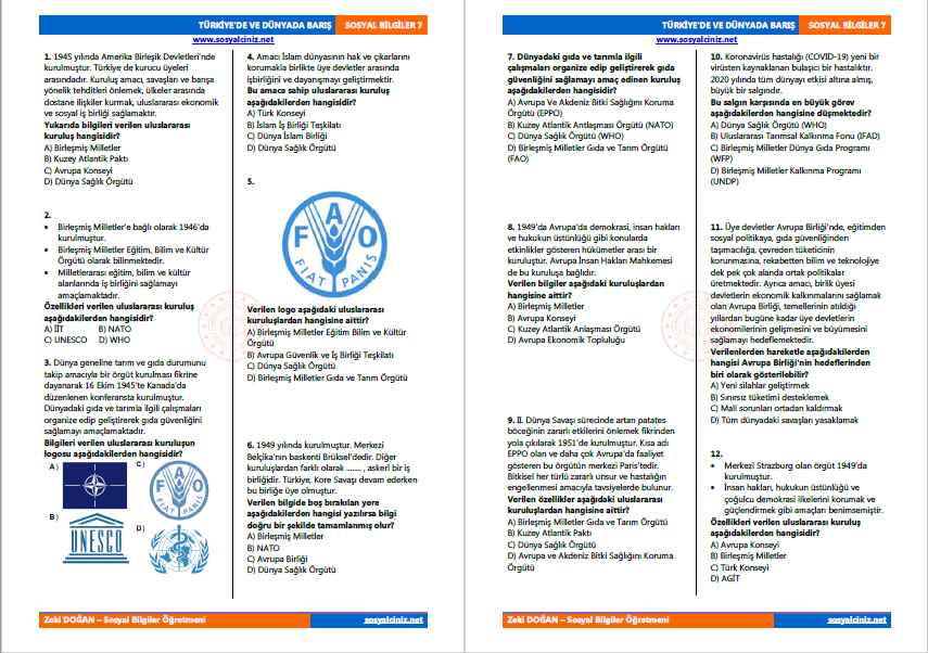 Türkiye’de ve Dünyada Barış Test