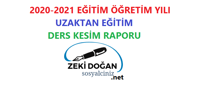 2020-2021 Ders Kesim Raporu