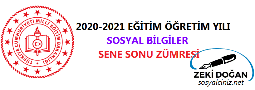 2020-2021 Sosyal Bilgiler Sene Sonu Zümresi