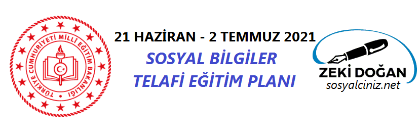 21 Haziran-2 Temmuz Sosyal Bilgiler Telafi Planı