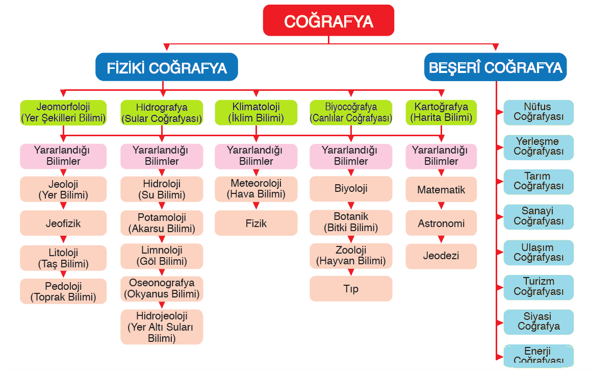 Coğrafyanın Bölümleri