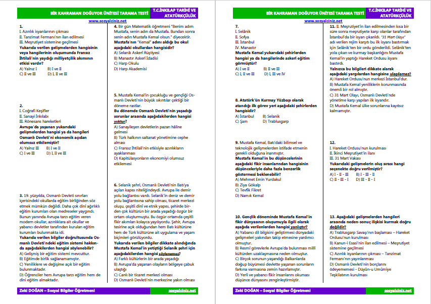 Bir Kahraman Doğuyor Tarama Testi