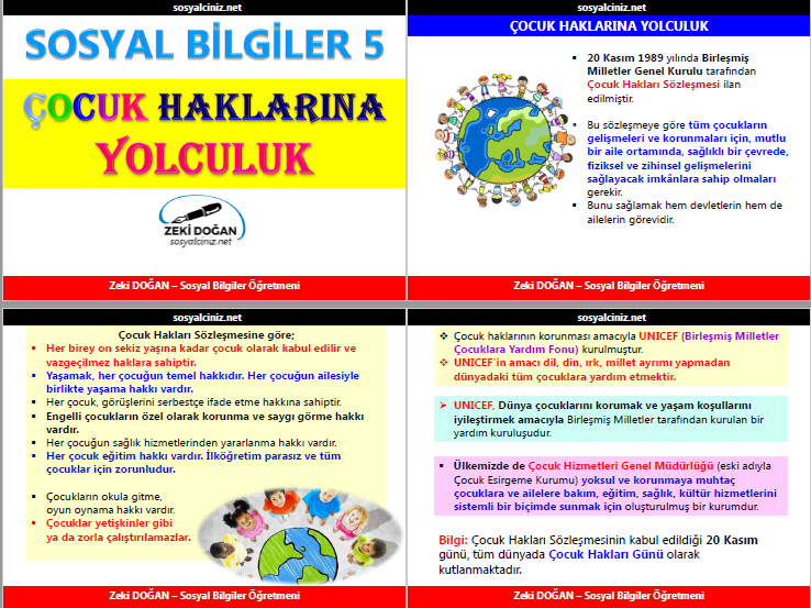 Çocuk Haklarına Yolculuk