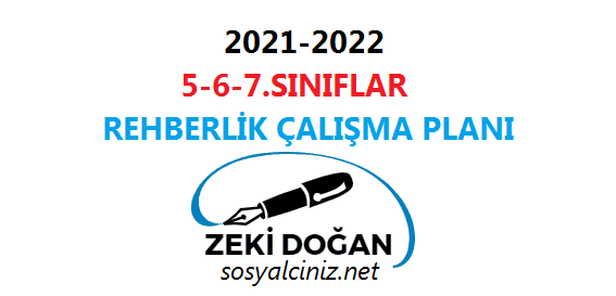 2021-2022 5-6-7.Sınıf Rehberlik Çalışma Planı