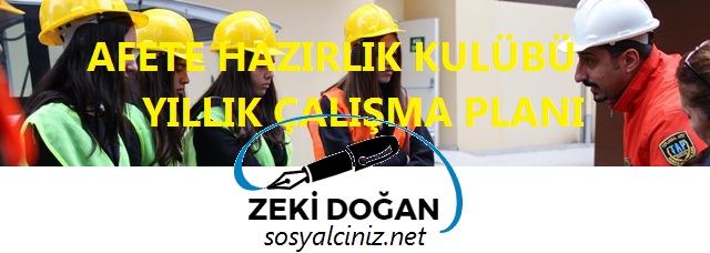 2021-2022 Afete Hazırlık Kulübü Çalışma Planı