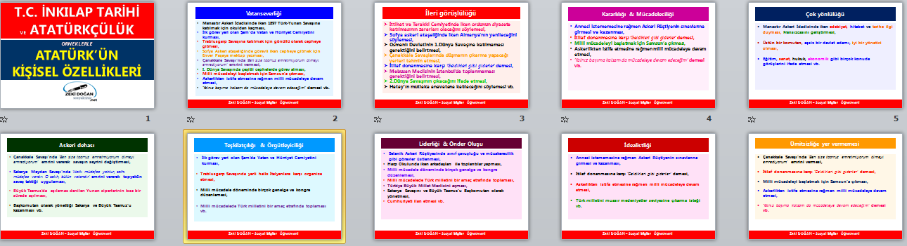 Örneklerle Atatürk’ün Kişisel Özellikleri Sunu