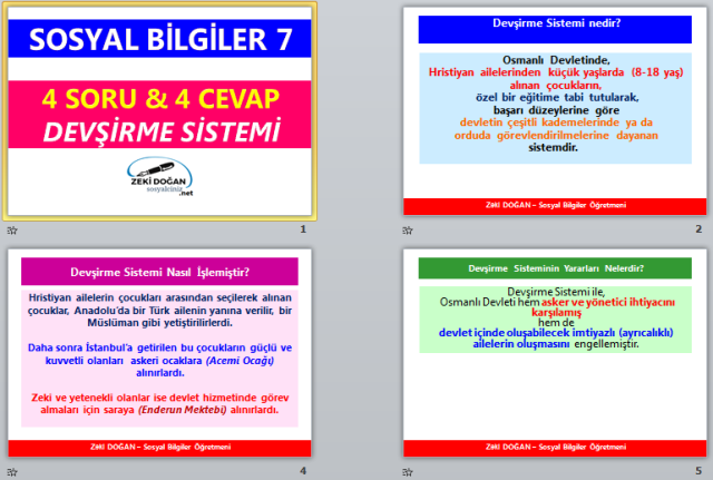 Osmanlı’da Devşirme Sistemi Sunu