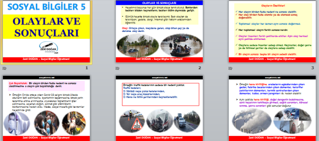 Olaylar ve Sonuçları Sunu