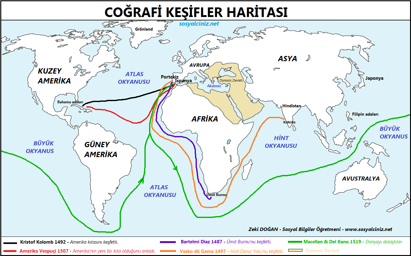 Coğrafi Keşifler Haritası