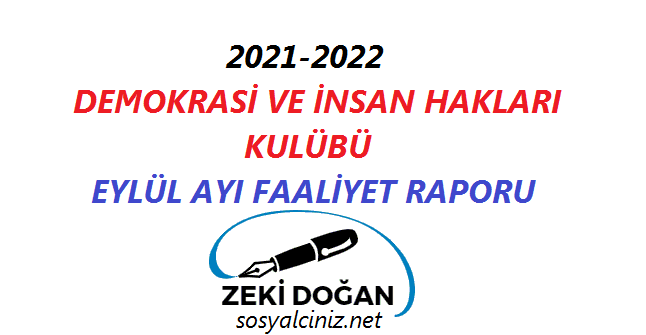 Demokrasi ve İnsan Hakları Eylül Ayı Faaliyet Raporu