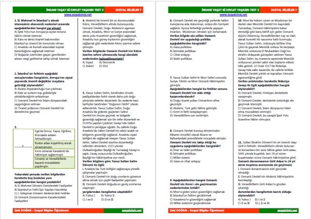 İnsanı Yaşat ki Devlet Yaşasın Test 2