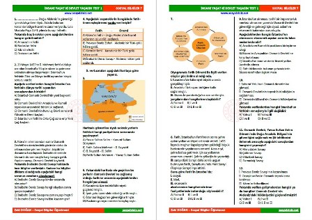 İnsanı Yaşat ki Devlet Yaşasın Test 1