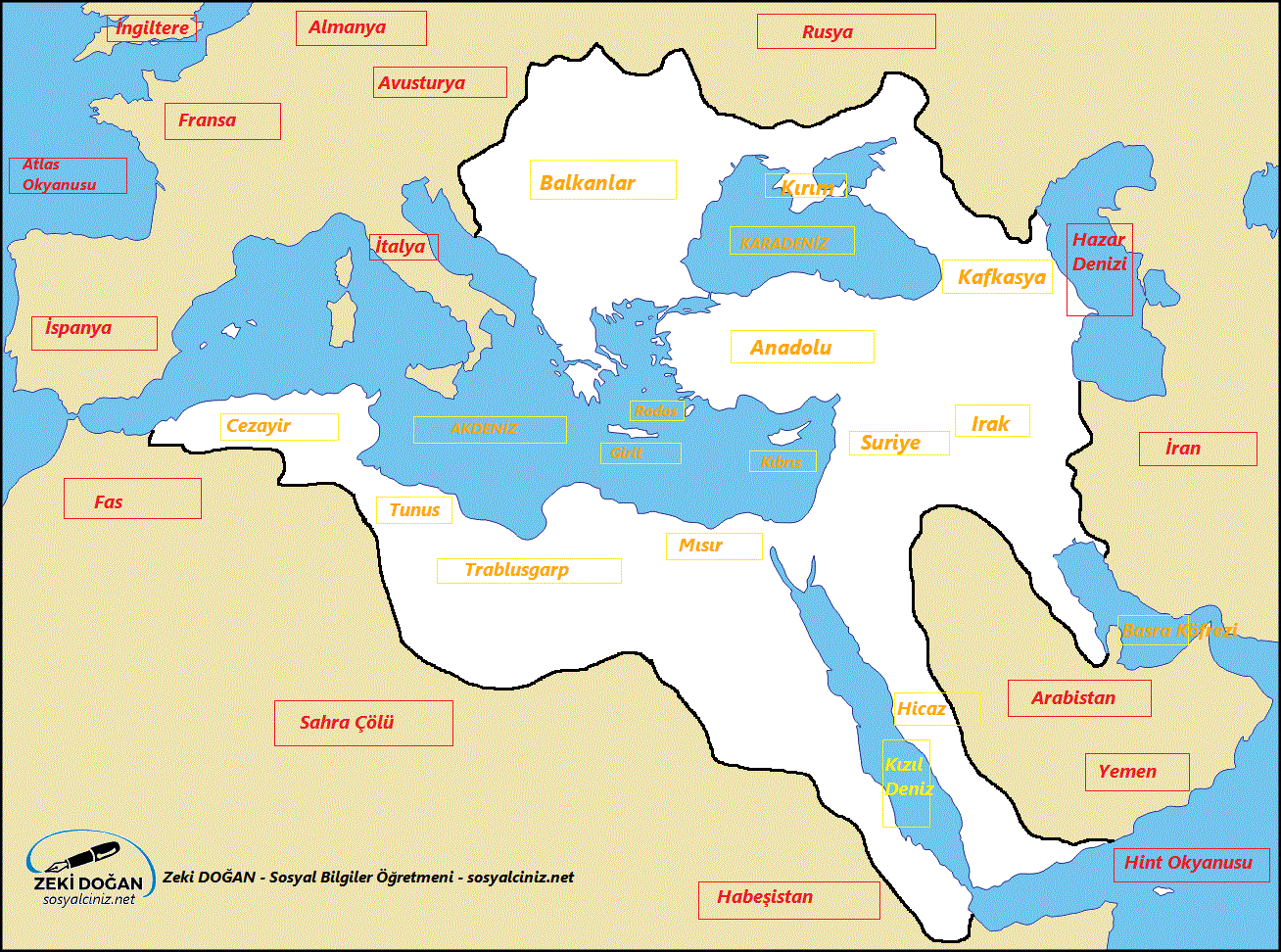 Osmanlı Devleti Dilsiz Harita