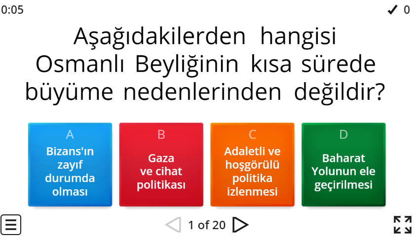 Osmanlı Devleti Kuruluş Dönemi Online Test