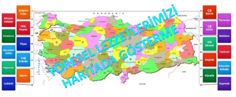Yemeklerimizi Haritada Gösterme Online Etkinlik