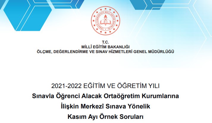 2021 Kasım LGS Örnek Sorular