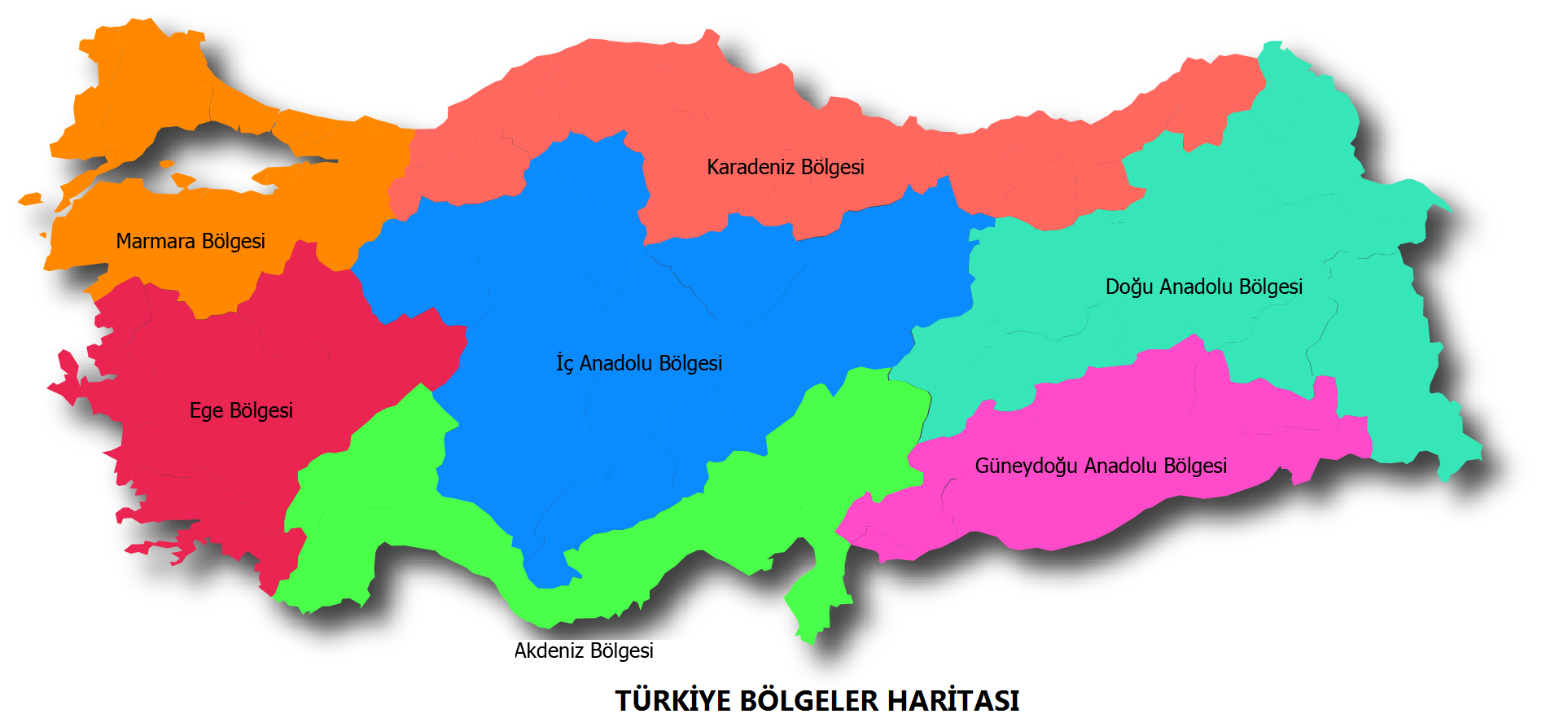 Türkiye Haritası Siyasi 2023 Şehirler, Bölgeler, Göller Ve Türkiye'nin ...